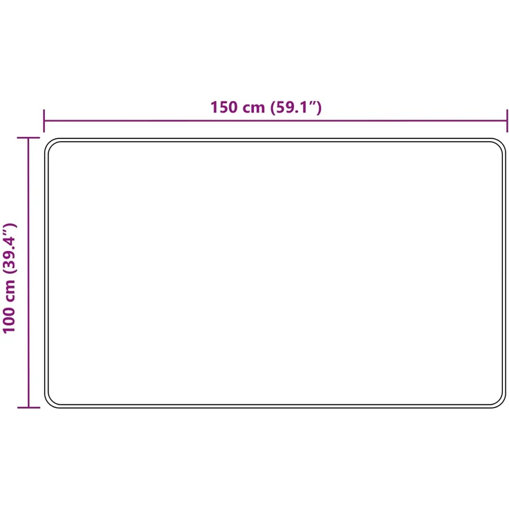 vidaXL Teppichläufer MARSA Anthrazit 150 x 100 cm Polyester und PVC 42023175 – Bild 7