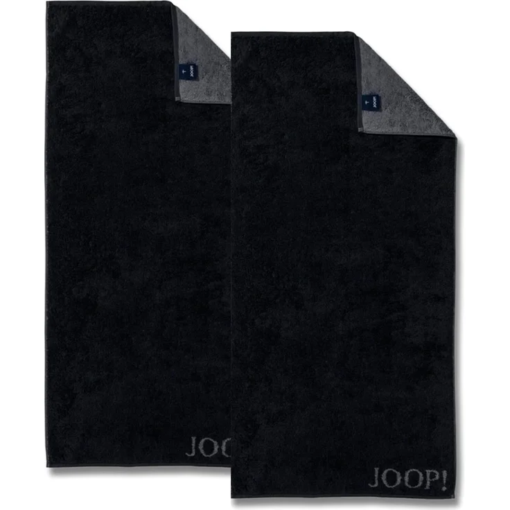 2 Stück Joop! Handtuch Classic Schwarz Anthrazit 1600-90 50x100 – Bild 1