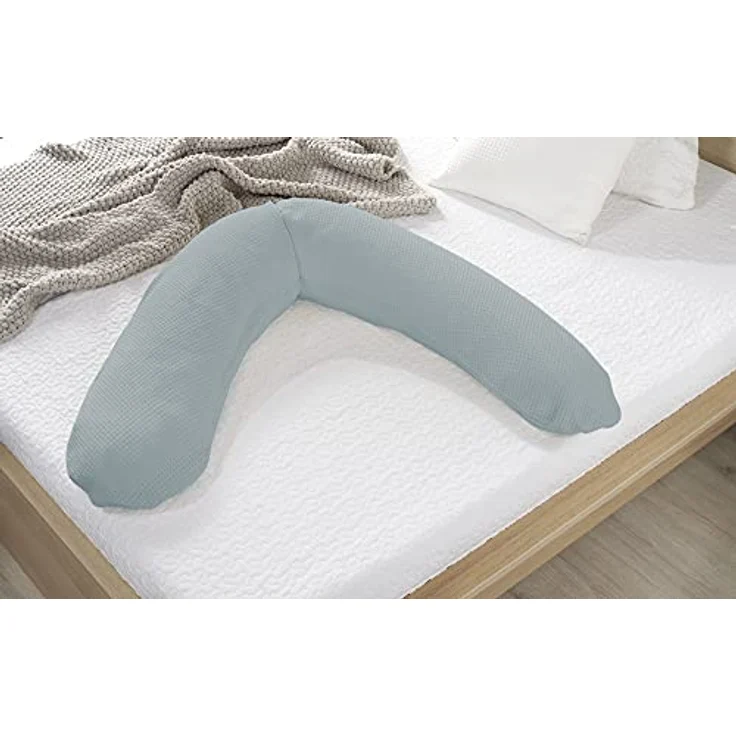 Theraline Ersatzbezug für Stillkissen Das Original, Feinstrick 190 cm, Oeko-Tex zertifiziert, nebelflieder Baumwolle – Bild 3