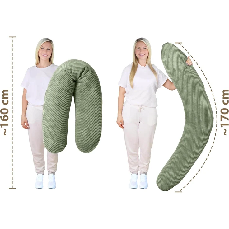 Amilian Stillkissenbezug 170 cm - Kissenbezug für Schwangerschaftskissen, Seitenschläferkissen, weicher und pflegeleichter Bezug - ideal als Ersatzbezug – Bild 3