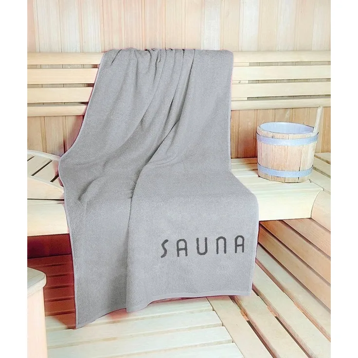 KiNZLER Saunatuch Wellness, Sauna - Größe 90/200 cm, Jacquard (1-St), leichte Qualität, verschiedenen Designs, auch als 2er Set