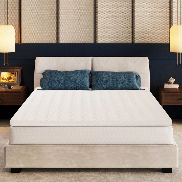 EGO Home Matratzen Topper 140x200, 7cm Höhe Matratzentopper mit Komfortschaumkern für Boxspringbett Wohnwagen Schlafsofa Premium Komfort-Topper 3D-Netz Bezug Waschbar Oeko-TEX – Bild 1