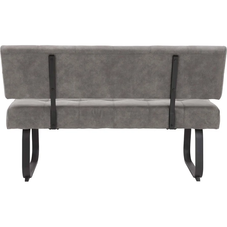 Sitzbank Luise I mit Rückenlehne - Grau, Vintage Optik, 140 x 64 x 90 cm – Bild 3
