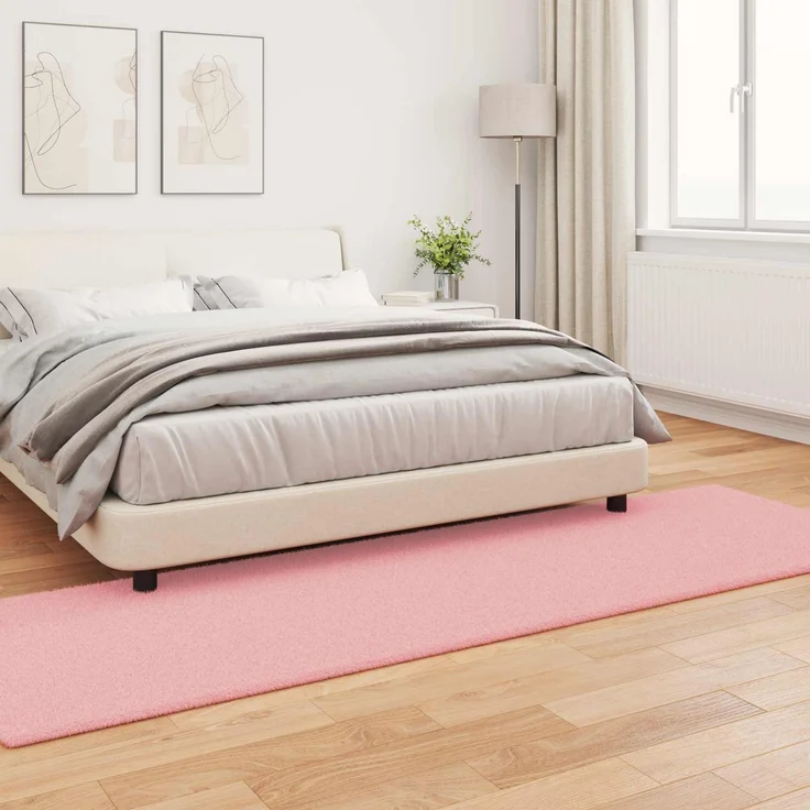 vidaXL Rutschfester Kunstfellteppich Olite Rosa 80 x 250 cm Polyester 42021700 – Bild 3
