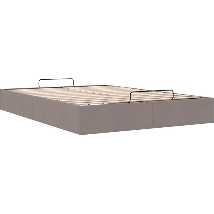 vidaXL Ottoman-Bett ohne Matratze Taupe 140x200 cm Stoff 3310886 – Bild 4