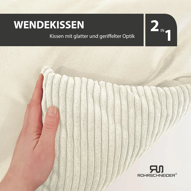 Rohrschneider Tierbett Hundebett Cord für kleine Hunde mit waschbarem Bezug inkl. Futternapf, antiruschbeschichtete Unterseite – Bild 7