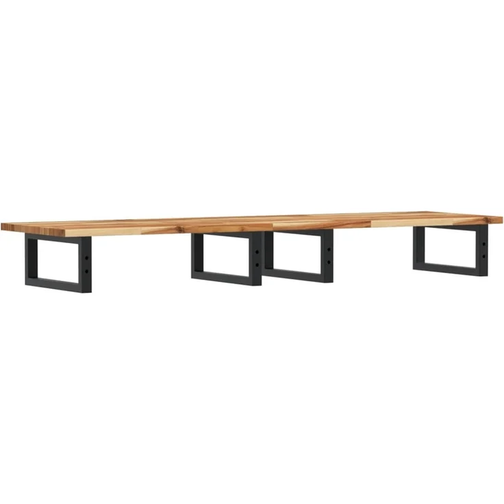 vidaXL Waschbeckenregal Wandmontage Stahl und Akazienholz 3302733 – Bild 6