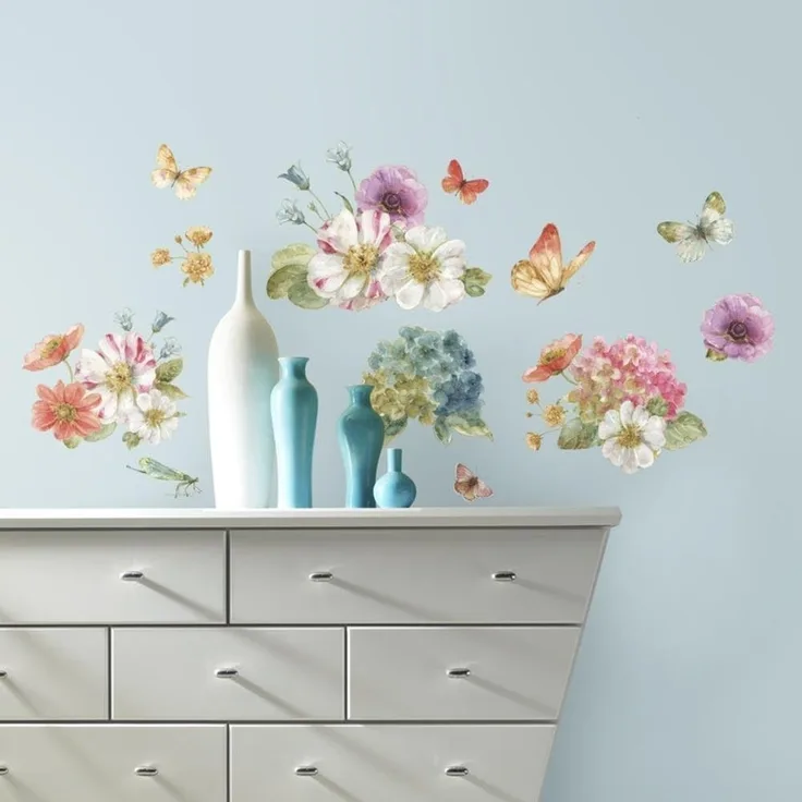 RoomMates® Wandsticker Garten Blumen - Lisa Audit