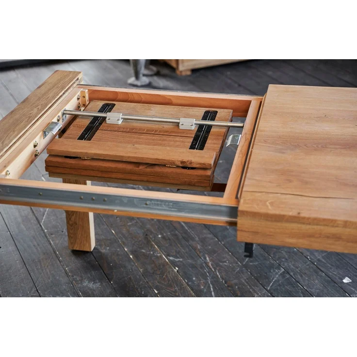 KAWOLA Esstisch LIAN Massivholz - Erweiterbar - Modernes Design - Eiche, Eiche Massiv, Ausziehbar, Tisch für Esszimmer, Top Design – Bild 3