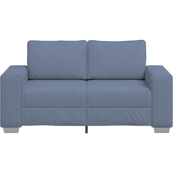 vidaXL Zweisitzer-Sofa Blau 160x77x82 cm Cordstoff 4105196 – Bild 3