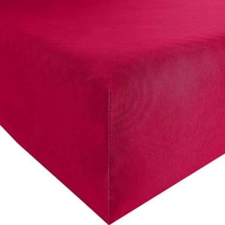 Erwin Müller 'Freising' Spannbettlaken, Gummizug: Rundumgummi, 1 Stück, Elasthan-Jersey-Stretch Uni, Rot, Spannbettlaken - 90x190 cm - 100x220 cm – Bild 6