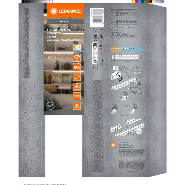 LEDVANCE Linear Turn Connect 35 cm CCT DIM Weiß – Bild 15