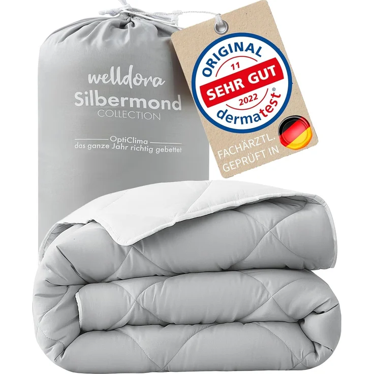 Welldora Microfaserbettdecke, Allergiker Bettdecke, Ganzjahresdecke für Sommer & Winter, Fachärztlich geprüft, Oeko-Tex Zertifiziert in Deutschland