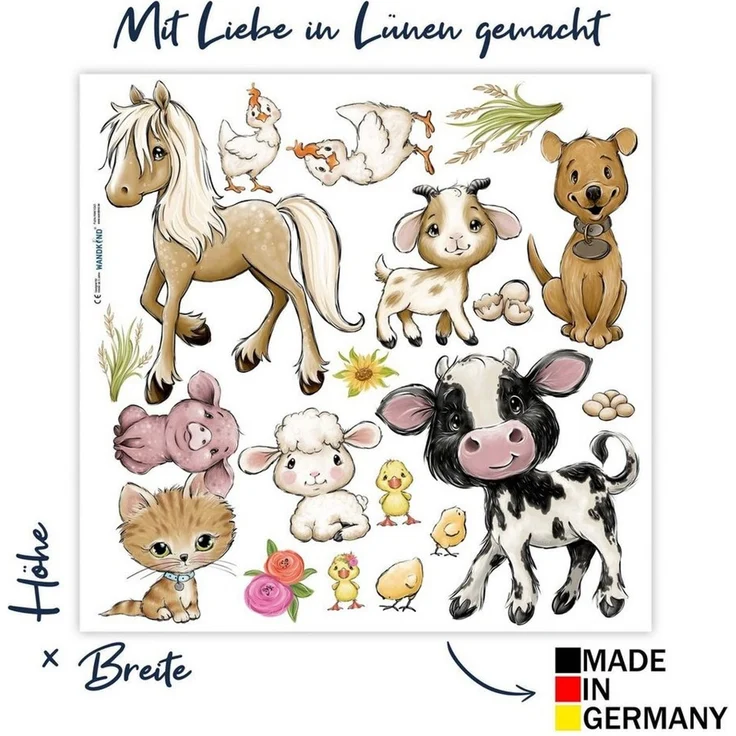 WANDKIND Wandtattoo Bauernhof Set V360, wieder ablösbar – Bild 2