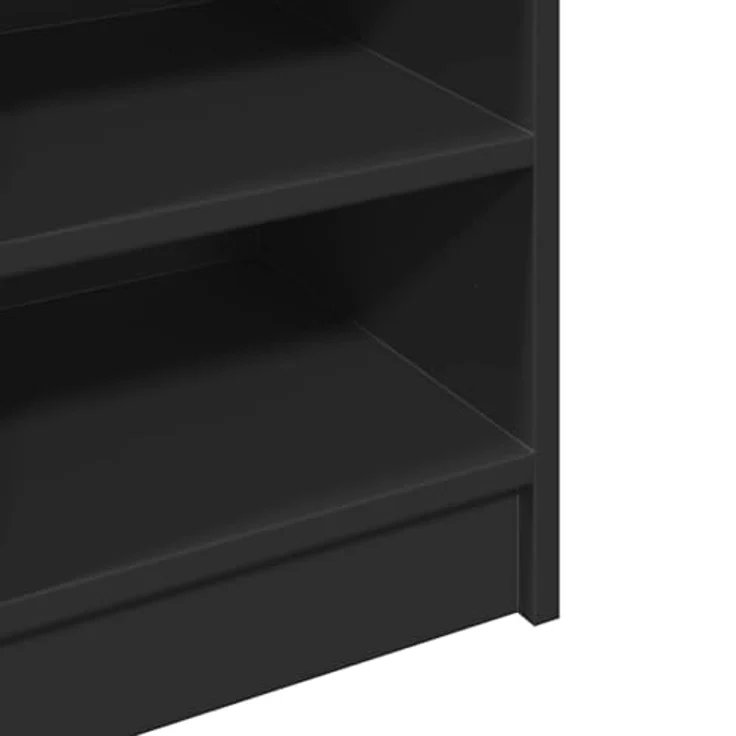 vidaXL Waschbeckenunterschrank Schwarz 90x29x55 cm Holzwerkstoff 848123 – Bild 6