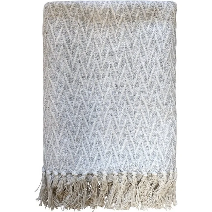 Chic Antique - Decke Plaid Kuscheldecke Wohndecke 150x130cm Muster Grau 16095525 – Bild 2