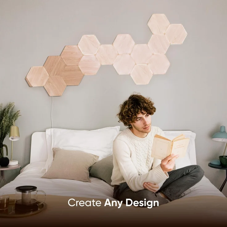 Nanoleaf Elements Wood Look Hexagons Expansion Pack - 3PK EEK G – Bild 5