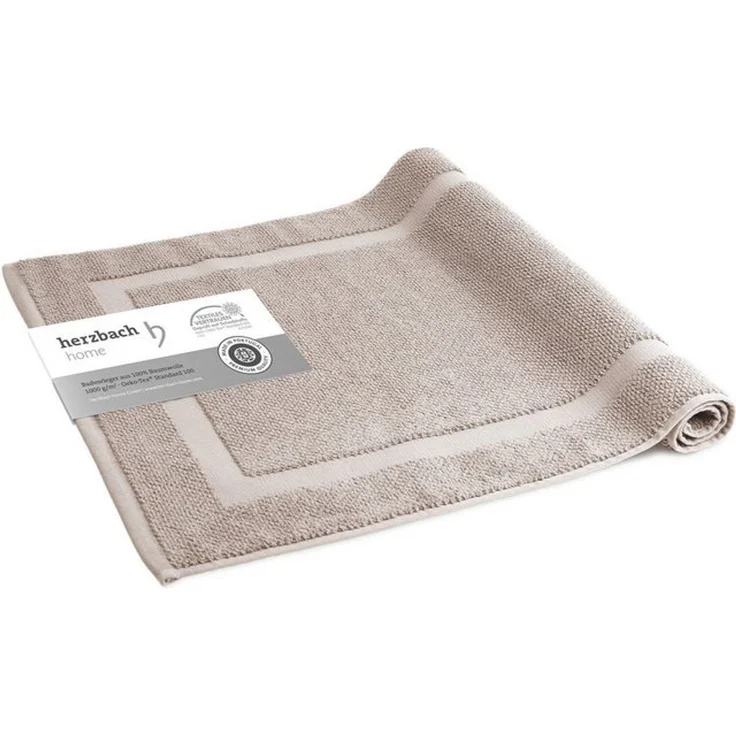 herzbach home Badematte Spa 50x80 cm, Baumwolle, Rechteckig, 1000g/m², Premium-Qualität, 100% Baumwolle, mit Bordüre – Bild 4