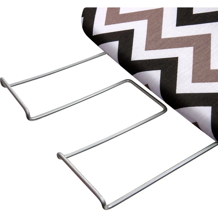 KADAX Bügelbrett 118 x 36 cm, höhenverstellbarer Bügeltisch mit robuster Metallkonstruktion, abnehmbare Bezug, praktische Ablagefläche und rutschfesten Füßen (Zickzack, 118x36cm) – Bild 5