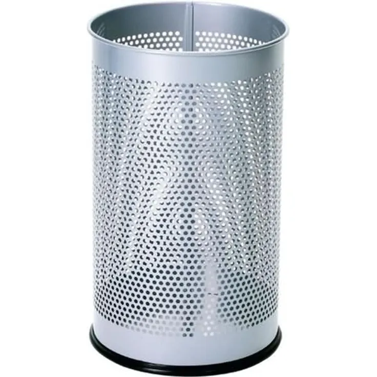 Alco Papierkorb Metall 15 Liter silber