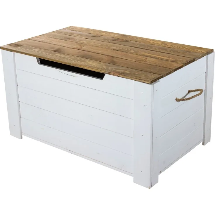 Kistenkolli Altes Land Allzweckkiste Holztruhe Pascale mit Deckel Schatztruhe Wohnzimmertisch Holztisch (Spar-Set, 1er Set)