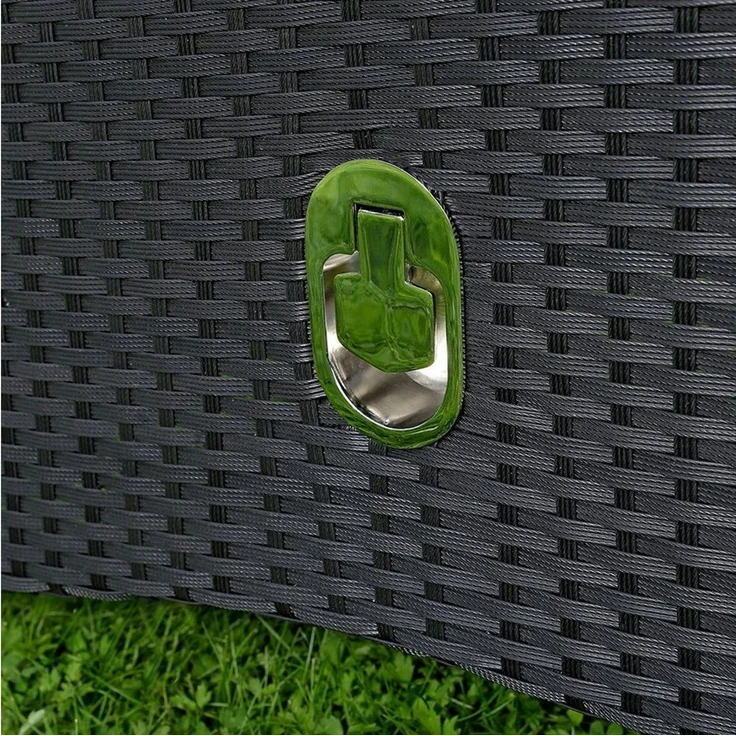 Melko Gartenstuhl Hochlehner Polyrattan mit Kissen Rattansessel Relaxstuhl (1 St), Hohe Rückenlehne mit Armlehnen, BezUG mit Reißverschluss zur Reinigung – Bild 3
