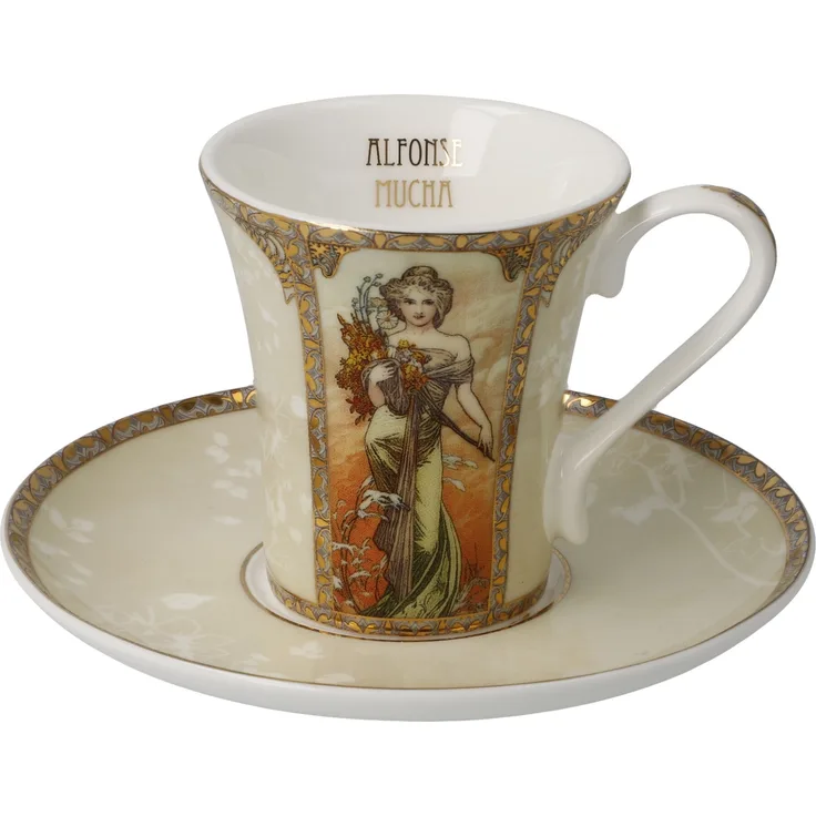 Goebel Artis Orbis Alphonse Mucha Frühling / Sommer - Espressotasse 67011631