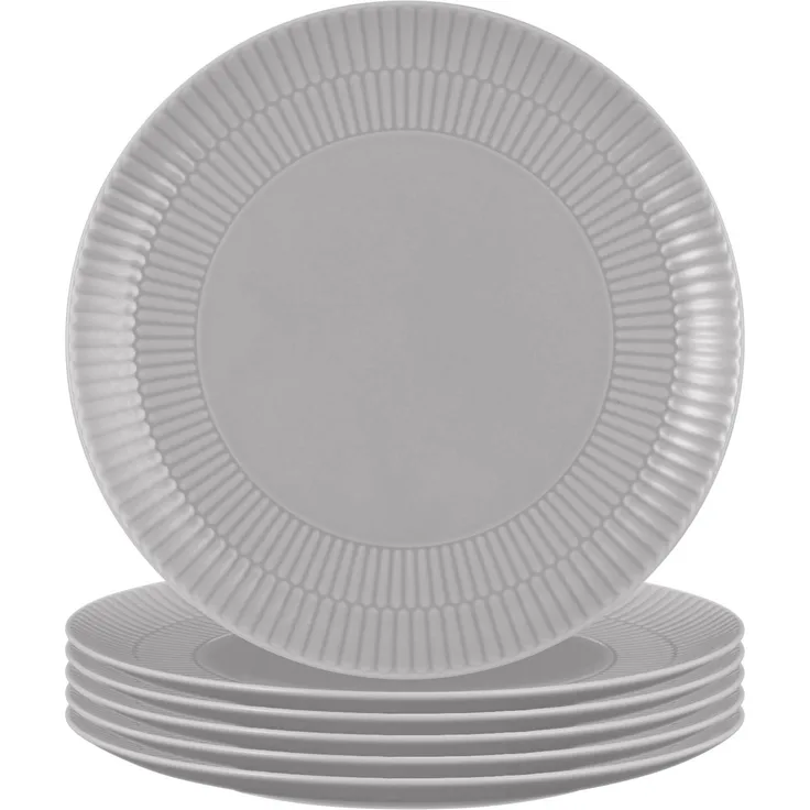 Seltmann Weiden Amina Frühstücksteller ø 22,7 cm 6er Set Silbergrau