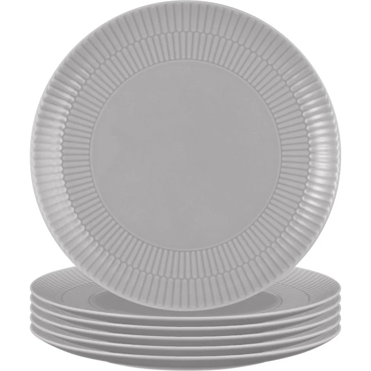 Seltmann Weiden Amina Frühstücksteller ø 22,7 cm 6er Set Silbergrau – Bild 1
