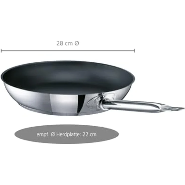 Schulte-Ufer 'DIAMAS-PRO Industar' Bratpfanne, beschichtet, Edelstahl, 28 cm – Bild 3