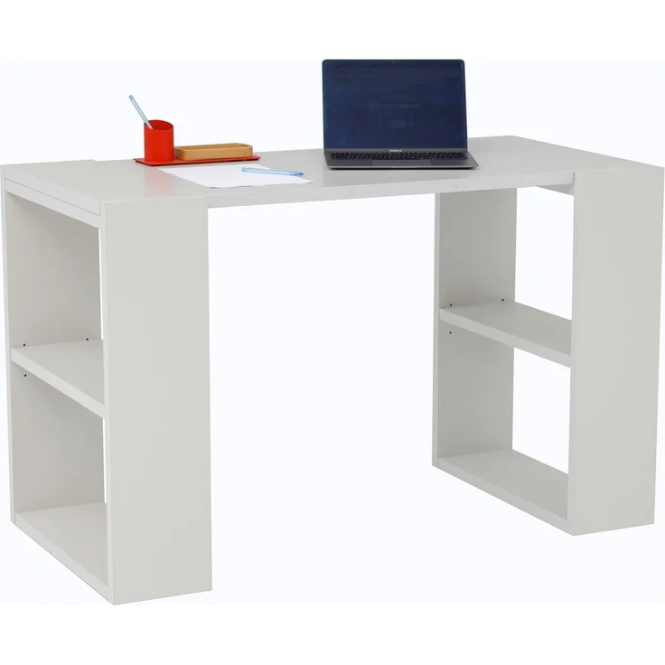 Schreibtisch Note, inkl. Regale, 120x60x75 cm, grau Dekor – Bild 1