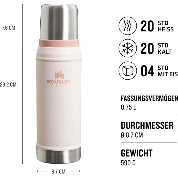 Stanley Classic Bottle S 0,75 L Rose Quartz – Bild 2