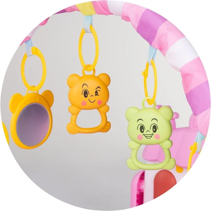 Chipolino Spielbogen Klavierkonzert, Krabbeldecke, Melodien, Hängespielzeuge rosa – Bild 3