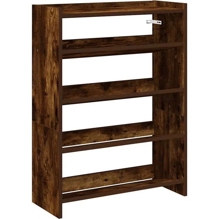 vidaXL Schuhregal Räuchereiche 60x25x81 cm Holzwerkstoff 859882 – Bild 1
