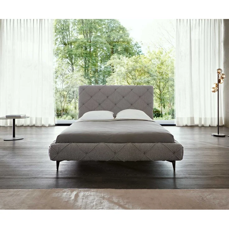 Polsterbettgestell Nayara 140x200 cm Bouclé Silbergrau – Bild 4