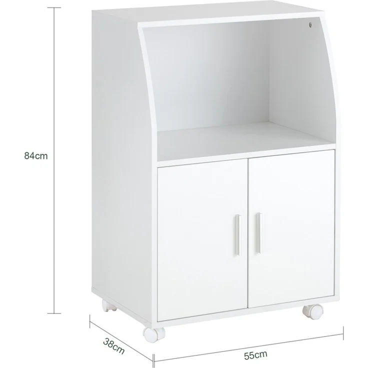 SoBuy FRG241-W Küchenwagen, Spanplatte, Melamin, Weiß, 55 x 84 x 38 cm – Bild 3