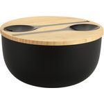 Salatschale Ø 24 cm Kunststoff schwarz