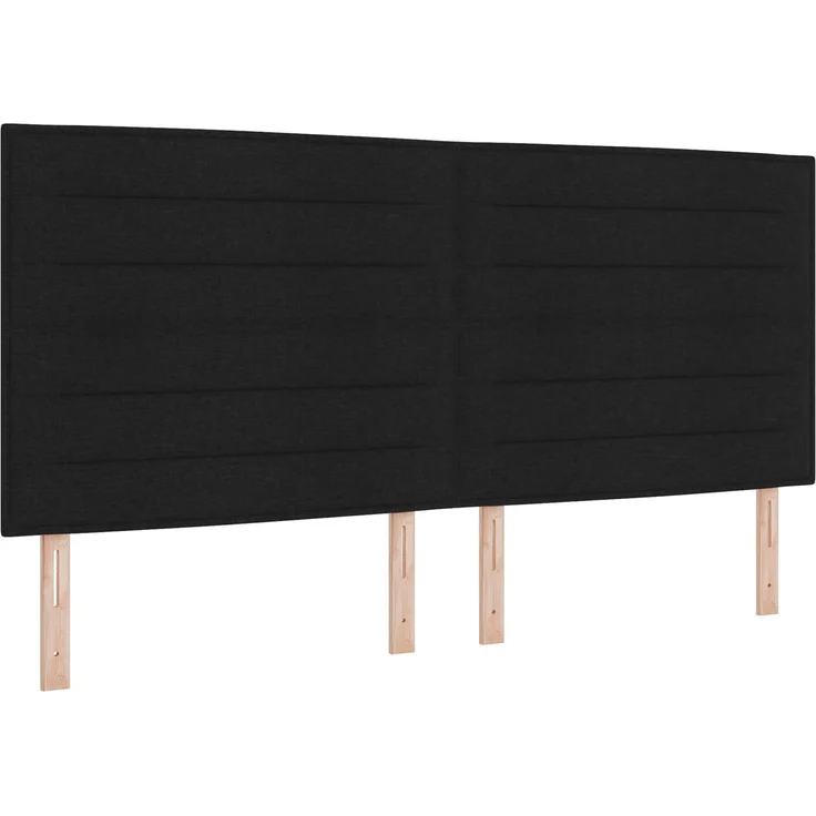 vidaXL Aufbewahrungsbett mit Matratze Schwarz 200 x 200 cm Stoff 3459464 – Bild 4