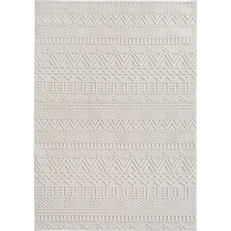 Kurzflor Teppich Helix 2202, Läufer - 60 x 110 cm - Creme – Bild 1