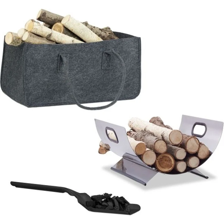 Relaxdays 3 tlg. Kamin-Set – Bild 1
