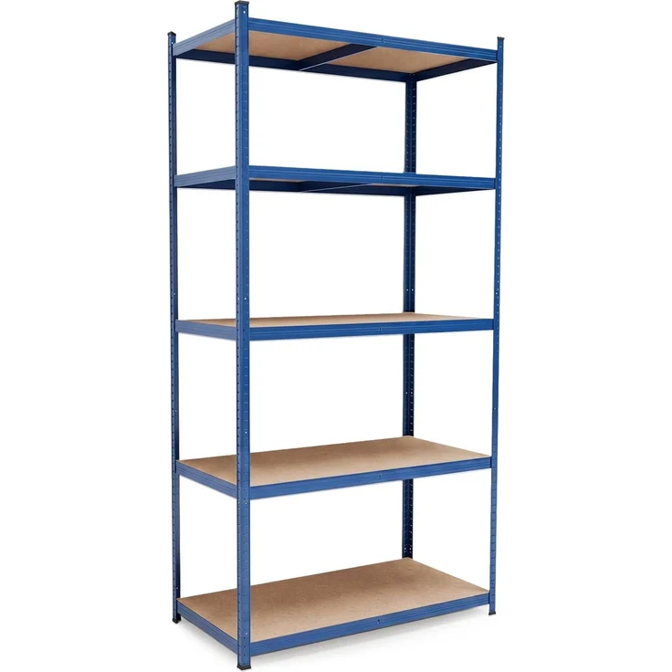 BELKO® Schwerlastregal C223 Blau, 200x100x50 cm, XL Lagerregal & Kellerregal, Metallregal mit 5 Böden, Steckregal bis 900kg extrem belastbar (180kg pro Ebene), Werkstattregal