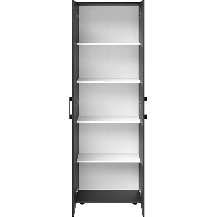 Bellamio 'Apol' Mehrzweckschrank, schwarz, 176x33x60 cm, Aktenschrank mit 5 höhenverstellbaren Ablagefächern – Bild 9