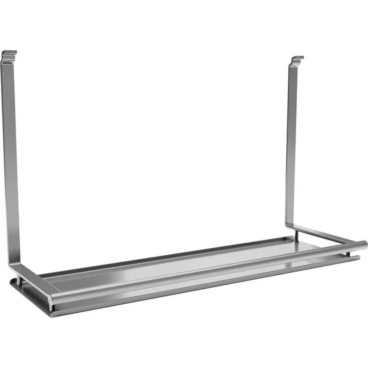 Kesseböhmer Küchenorganizer-Set Linero style Küchenreling 600 - 1800 mm Edelstahloptik, Universalablage