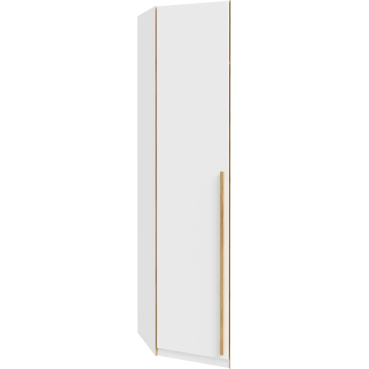 Eckkleiderschrank >SMARTROOM< in Weiss / Catania Eiche - 94,1x215x94,1 (BxHxT) – Bild 4