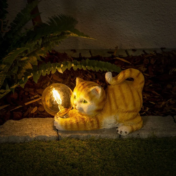 Solarleuchte Garten Katze Tier LED Solarlampe Außen Außenleuchte Solar 5265503 – Bild 2