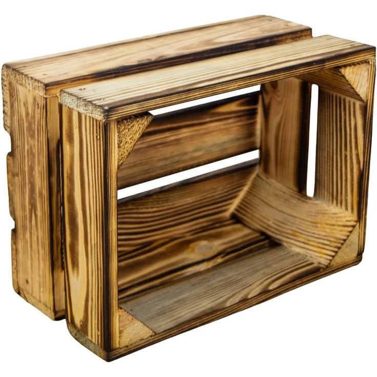 Kistenkolli Altes Land Allzweckkiste Kleine Holzkiste "Frieda" flambiert (Spar-Set) – Bild 2