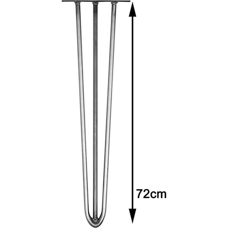 Tischbeine 4er-Set Hairpin 72 cm Haarnadelbeine Stahl Möbelfüße Tischkufen – Bild 6