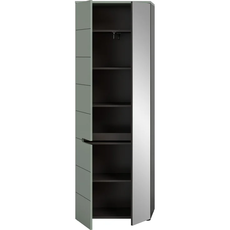 Garderobenschrank (B/H/T: 190x65x37 cm) in Smoke Green Nachbildung – Bild 3