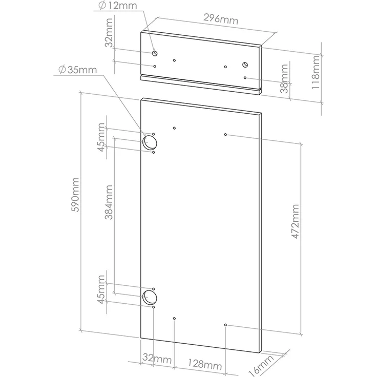 Küchenfront R-Line Goldkraft Eiche 29.6 x 70.8 cm Möbelfront für den Schubunterschrank Vicco – Bild 2