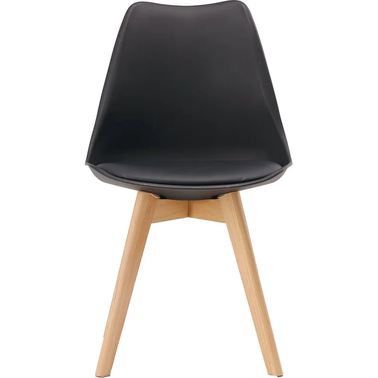 Küchenstuhl Schwarz Set 2 Stühle Esszimmer Holz modern Kunststoff Esszimmerstühle Schalenstuhl Holzstühle – Bild 8